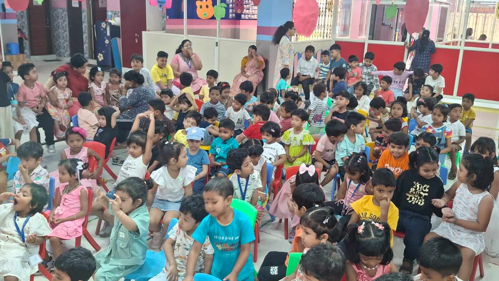 Group activity at our pre-school in Raigachi