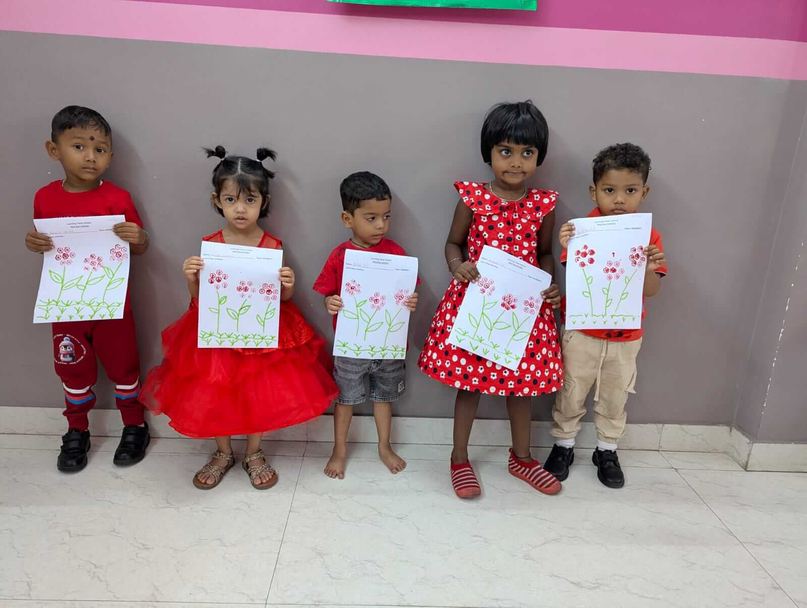 Fun classroom activity at our play school near Chinar Park