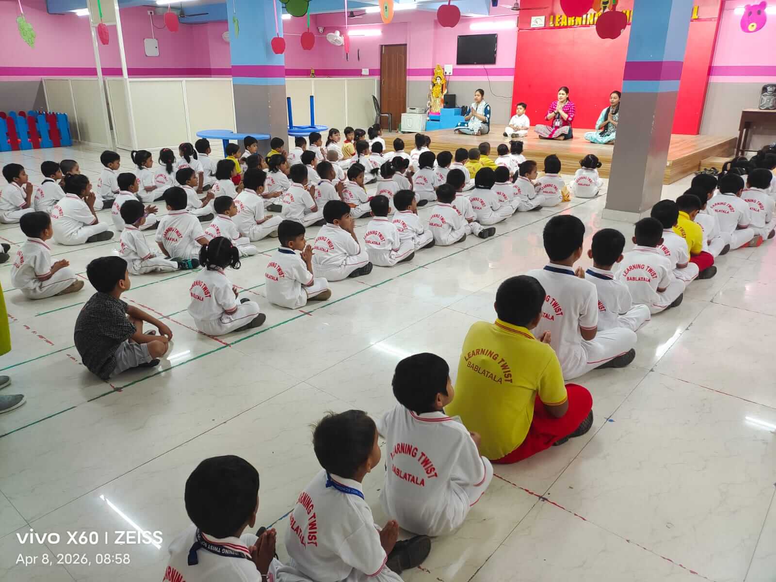 Morning assembly at our pre-school near Eco Park